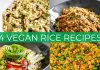 4 VEGAN RICE RECIPES | Fried Rice | Sushi Buddha Bowl | Risotto | Coconut Chickpea Rice